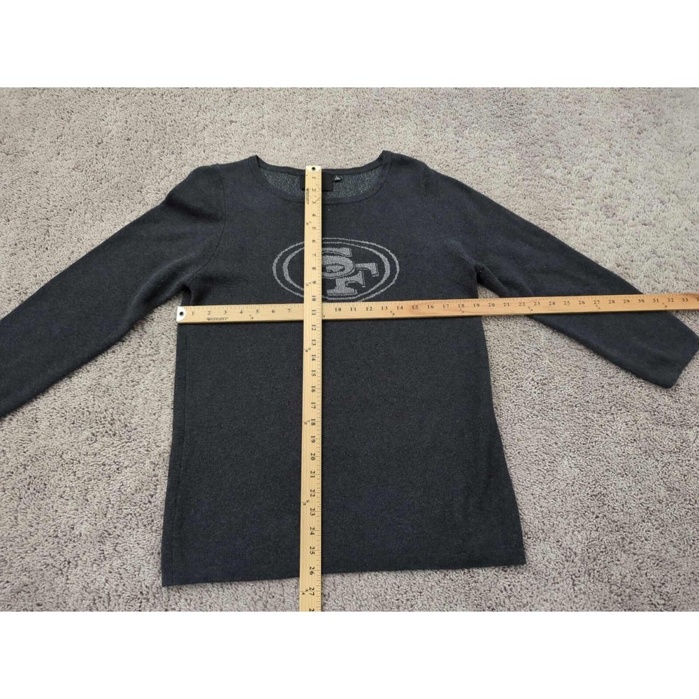 San Francisco 49ers Shirt Womens Large Long‎ Sleeve NFL Pro Line Knit Black - Picture 4 of 8